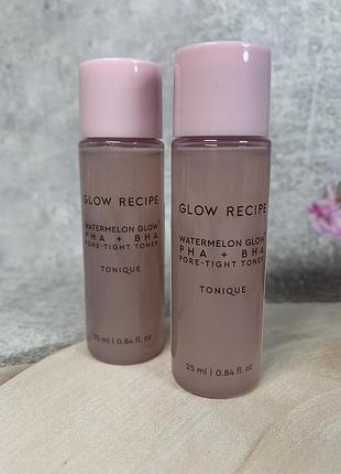 Тонік тонер glow recipe watermelon glow pha + bha pore-tight toner