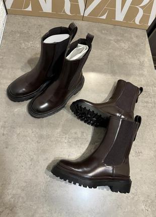 Черевики чоботи челсі zara ботинки челси