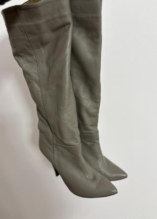 Кожаные женские сапоги