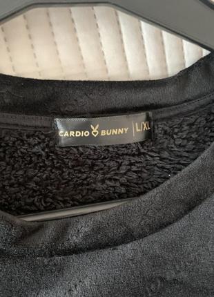 Кофта чорна велюрова з хутром