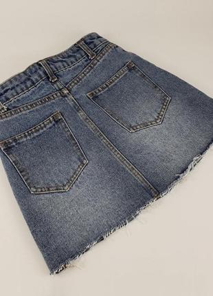 Синяя джинсовая юбка мини