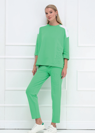 Костюм прогулочный изумрудного цвета passioni, германия