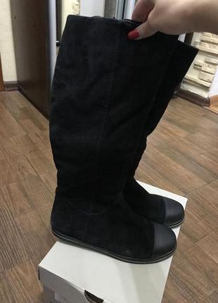 Замшеві зимові чоботи