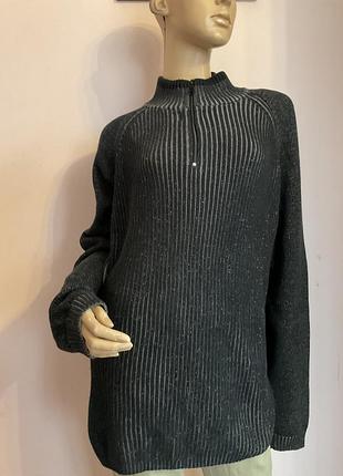 Чоловічий бавовняний светр з високим горлом / xl/ brend identity