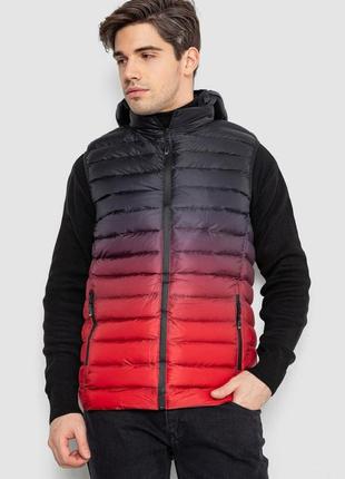 Жилетка чоловіча демісезонна чорно-червоний