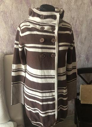 Вовняний кардиган з капюшоном