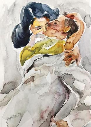 Рисунок картина влюбленная пара