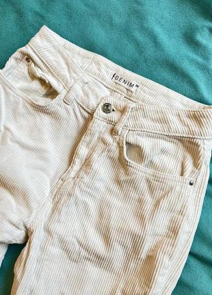 Білі вельветові джинси sinsay denim2 фото
