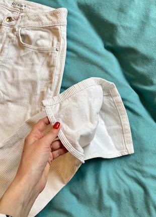 Білі вельветові джинси sinsay denim4 фото
