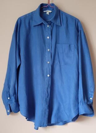 Женская блуза - рубашка из 100% льна.большой размер ( ориентир на замеры,а не на оригинальную маркировку )😊h&amp;m.xl.