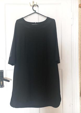 Платье, платье.р 14.по горловины и рукавах вставки из шифона, что делает платье более нежным.по спинке молния, низкий пояс.