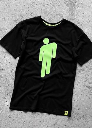 Billie eilish unisex black short sleeve logo t-shirt big print футболка з принтом