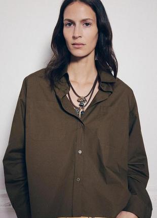 Хлопковая рубашка от zara