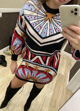 Платье свитер тёплое