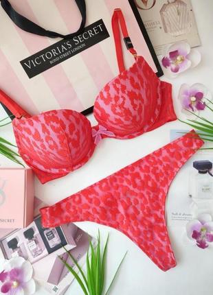 Victoria's secret xs s 34 36 75b 34b комплект білизни push up