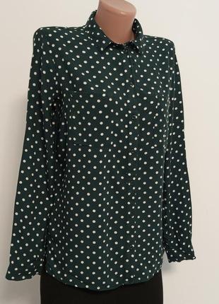 Віскозна сорочка у горошок