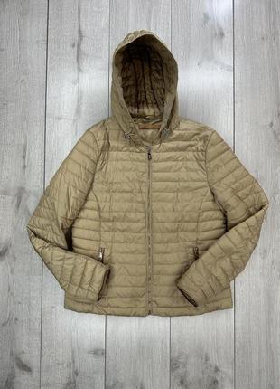 Демісезонна стьобана куртка мікроруховик massimo dutti