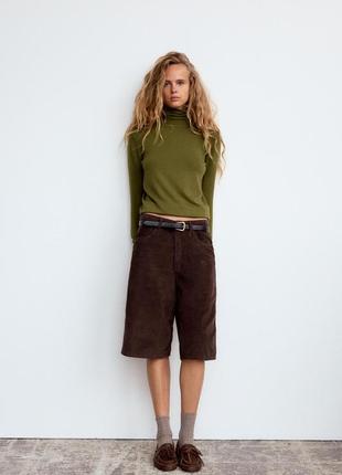 Вельветовые шорты zara
