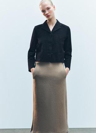 Шерстяная юбка лимитированная студийная коллекция zara