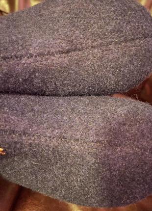 Теплые зимние детские серые шерстяные войлочные тапочки 29 размер шерсть