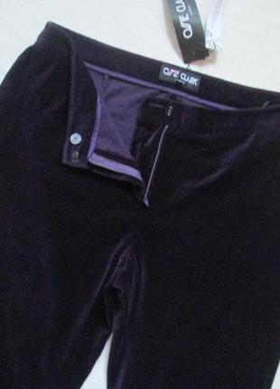 Шикарные велюровые бархатные брюки красивого пурпурного цвета ossie clark великобритания3 фото