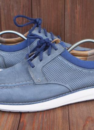 Полегшені туфлі кросівки clarks шкіра англія 45р туфлі кросівки