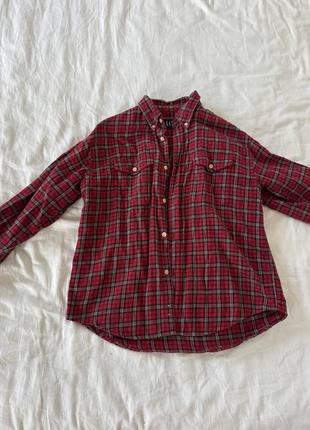 Рубашка в клетку gap фланель