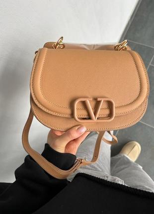 Карамельна сумка ,з еко шкіри