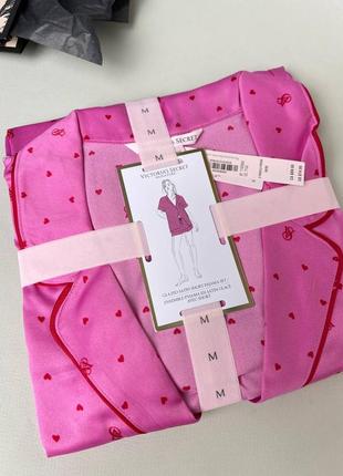 Піжама victoria's secret glazed satin short pajama set new4 фото