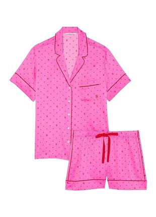 Піжама victoria's secret glazed satin short pajama set new6 фото
