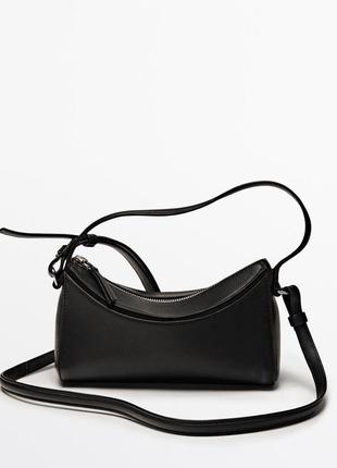 Кожаная мини-сумка massimo dutti