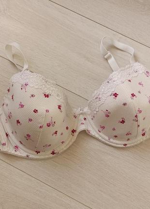 Бюстгальтер базовый бюст с цветочным принтом лиф george 36dd 80dd 80e 75f