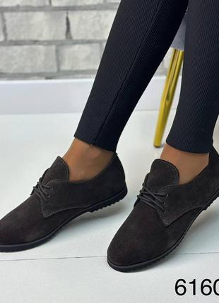 Женские туфли броги лодочки на шнуровке натуральная замша 36-41 деми леопардовый принт