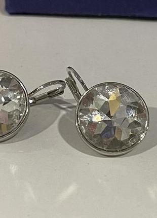 Swarovski bella серьги белые, большие, кристаллы