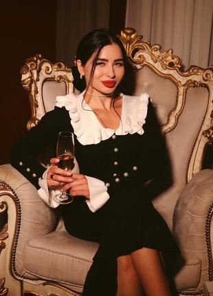 Роскошное платье миди на пуговицах с манжетами на рукавах 🖤