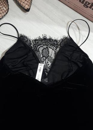 Майка ann summers. топ в бельевом стиле.майка на тонких бретелях.велюр6 фото