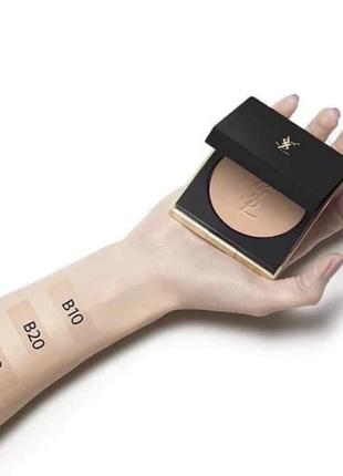Компактная прозрачная с матирующим эффектом yves saint laurent encre de peau all hours setting powder b20.