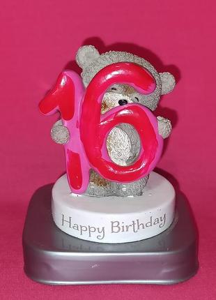 Мишка тедди фигурка статуэтка 16 лет поздравления happy birthday