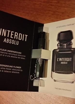 L'interdit absolu givenchy intense для женщин пробник  1мл