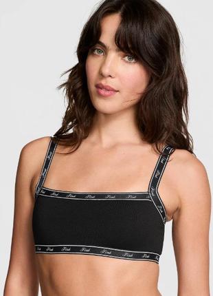 Бралетт размер s черный трикотажный victoria's secret виктория сикретс оригинал5 фото