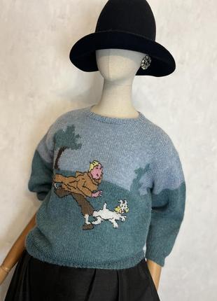 Винтаж,свитер шерсть,hand made,ексклюзив