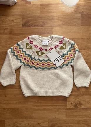Свитер зимний детский zara
