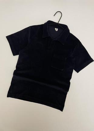 Поло чоловіче темно-синього кольору arket, розмір s