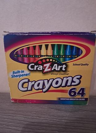 Воскові кольорлві олівці cra-z-art crayons, 64 count олівці 64 шт сша