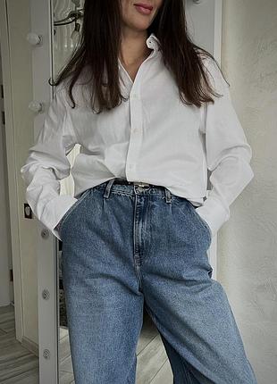 Базовая белая рубашка оверсайз
