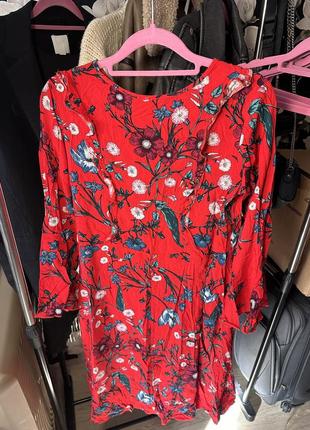 Платье миди с цветочным принтом цветочным 🌸