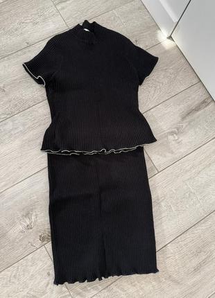 Zara комплект костюм с юбкой