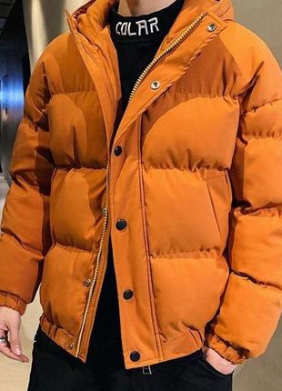 Куртка зимова оверсайз оранж