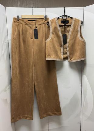 📌 новий костюм, широкі штани палаццо та жилет vero moda, новий з паперовою біркою.
