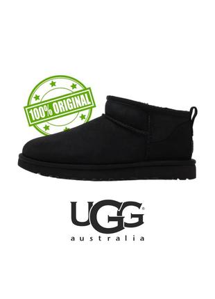 Ugg w classic ultra mini black оригінал